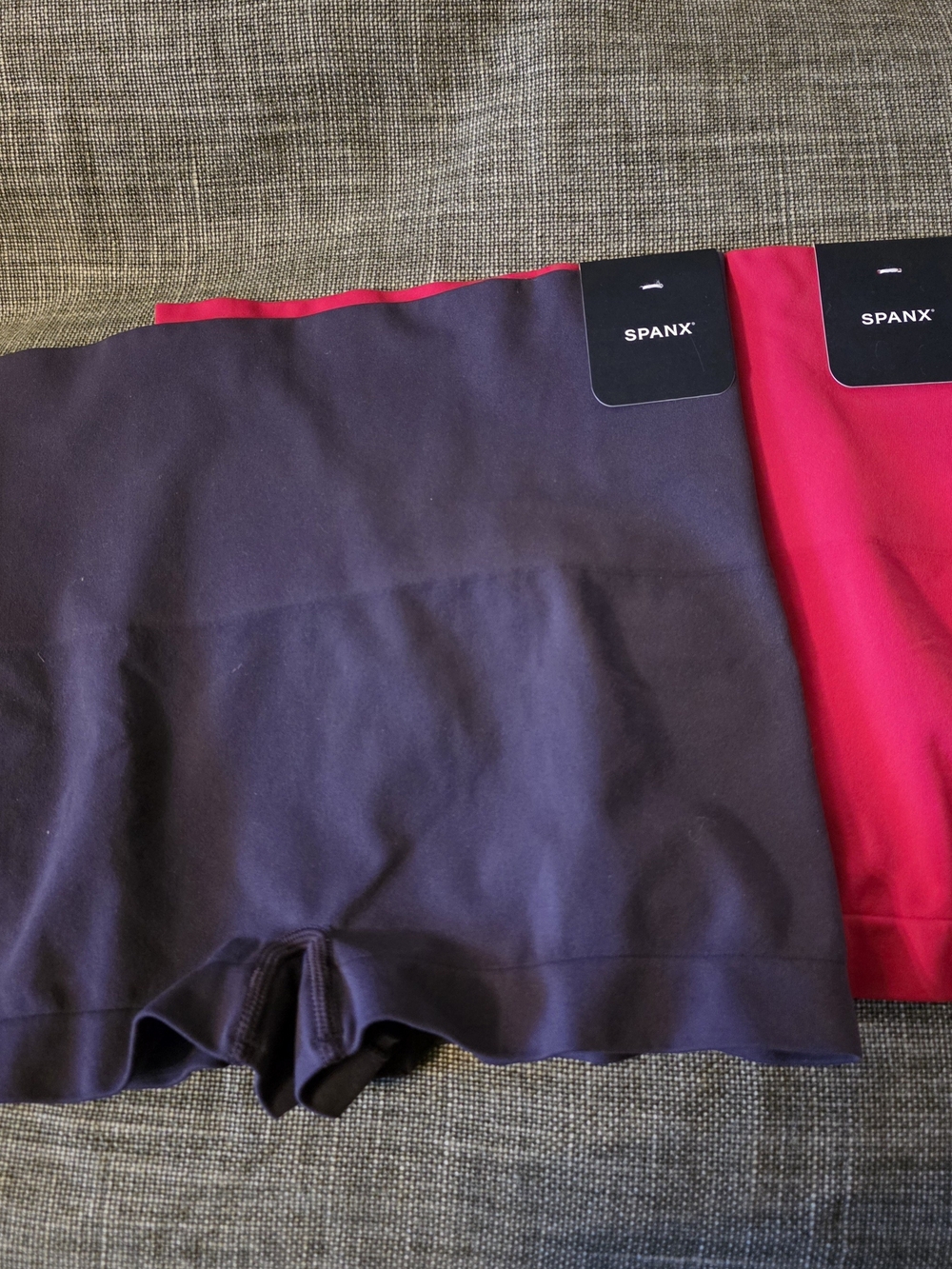 SPANX Seamless Boyshorts Duo in Purple and Hot Pink